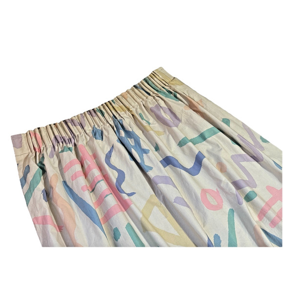 Pair Rare Memphis Core Custom Pleated Drapes Curtains Retro 80s Pop Art Print 2 - Picture 4 of 12